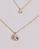 ALDO ALDO yaude clear faux gem layered necklace in gold tone - 3