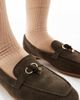 ALDO ALDO Yblide tassel loafers in suede dark green leather - 3