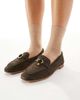 ALDO ALDO Yblide tassel loafers in suede dark green leather - 4