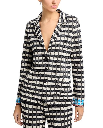 Aldo Martins Aldo Martins Plaid Knit Blazer
