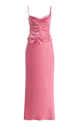 Alejandra Alonso Rojas Alejandra Alonso Rojas HandDraped Satin Bustier Dress