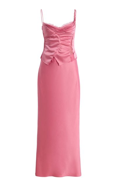 Alejandra Alonso Rojas Alejandra Alonso Rojas HandDraped Satin Bustier Dress