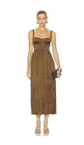 Alejandra Alonso Rojas Alejandra Alonso Rojas Pleated Bustier Dress