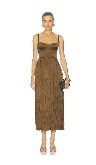 Alejandra Alonso Rojas Alejandra Alonso Rojas Pleated Bustier Dress