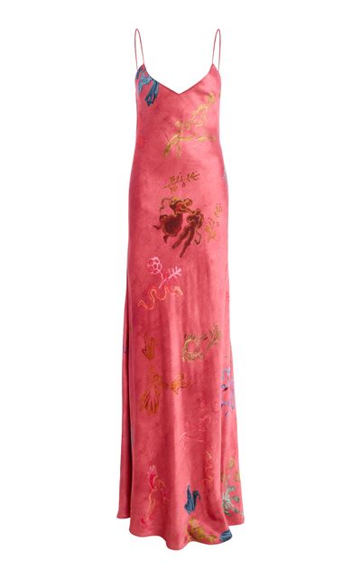 Alejandra Alonso Rojas Fall 2026 Reworks Existing Fabrics Into Gold And Bordeaux Satin