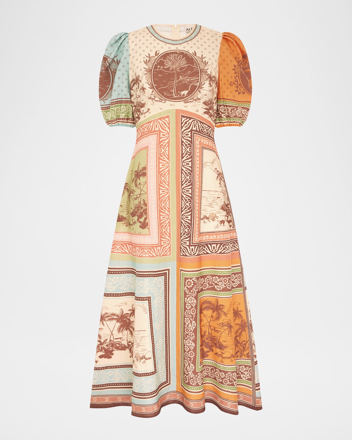 ALEMAIS Alberta Linen Midi Dress
