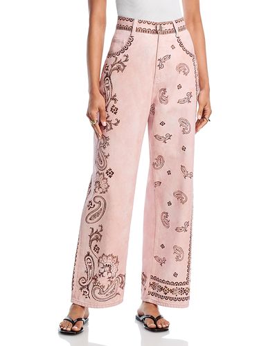 Alemais Alemais Akia High Rise Straight Jeans in Pink