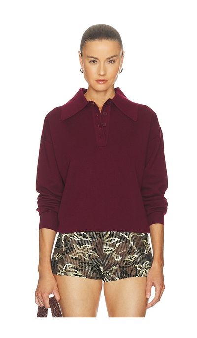Alemais Alemais Claudia Plum Knit Polo