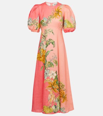 Alemais Alémais Anika floral linen maxi dress