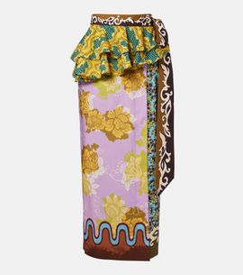 Alemais AlÃ©mais Arnie printed cotton wrap skirt