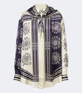 Alemais Alémais Banderra scarf-detail printed silk shirt
