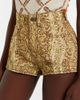 Alemais AlÃ©mais Boa snake-print denim shorts - 3
