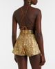 Alemais AlÃ©mais Boa snake-print denim shorts - 5