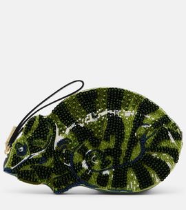 Alemais AlÃ©mais Chameleon Small beaded clutch