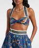 Alemais AlÃ©mais Cove printed halterneck linen bra top - 2