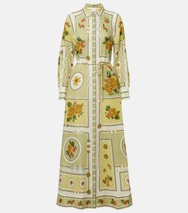 chinese dress ladies Nicoblu Majorelle Silk Dress in Lavender Baroque Floral 16 main image 1