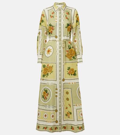 Alemais AlÃ©mais Dixie belted printed ramie shirt dress