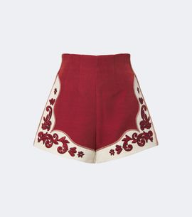 Alemais Alémais Duke embroidered wool-blend shorts