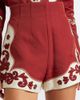 Alemais Alémais Duke embroidered wool-blend shorts - 3