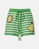 Alemais AlÃ©mais Embroidered striped cotton shorts - 1