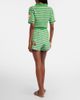 Alemais AlÃ©mais Embroidered striped cotton shorts - 3