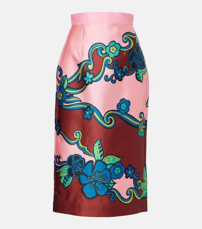 Alemais AlÃ©mais Floral high-rise midi skirt