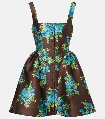 Alemais - Almais Floral peplum satin minidress