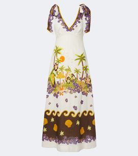 Alemais Alémais Island Cove linen midi dress