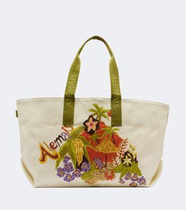 Alemais Alémais Island Cove printed cotton canvas tote bag