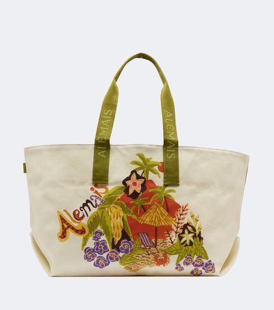 Alemais Alémais Island Cove printed cotton canvas tote bag