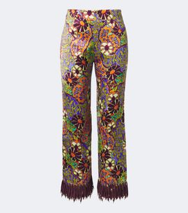 Alemais Alémais Joanna fringed printed wide-leg pants