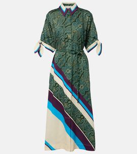 Alemais AlÃ©mais Joni printed linen-blend shirt dress