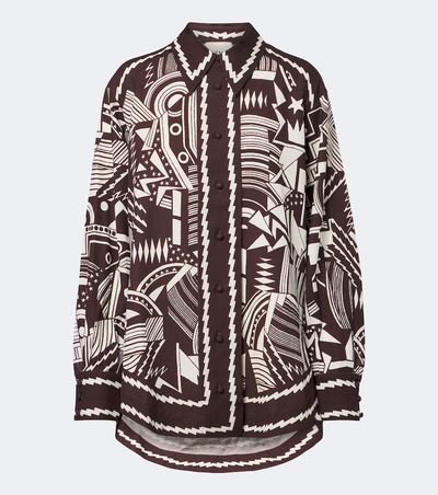 Alemais Alémais Lori printed cotton poplin shirt