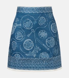 Alemais AlÃ©mais Lucky printed linen miniskirt