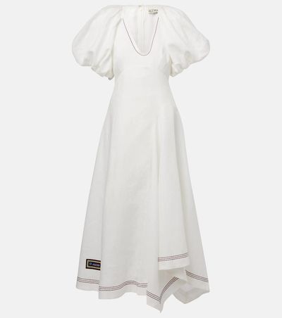 Alemais AlÃ©mais Magnolia embroidered linen midi dress