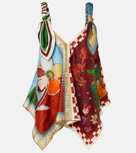 Alemais AlÃ©mais Mlak printed silk twill top