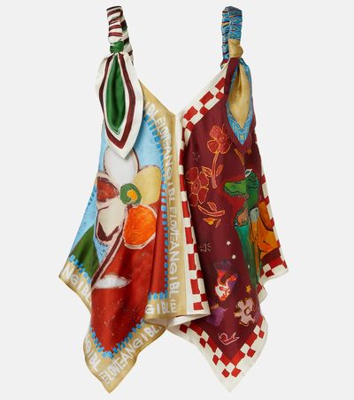 Alemais AlÃ©mais Mlak printed silk twill top
