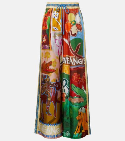 Alemais AlÃ©mais Mlak printed silk twill wide-leg pants