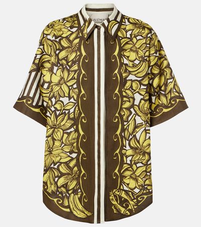 Alemais AlÃ©mais Mona floral hemp shirt