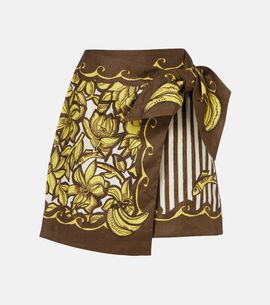 Alemais AlÃ©mais Mona printed hemp wrap skirt