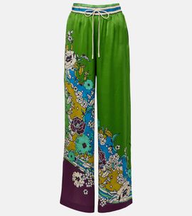 Alemais AlÃ©mais Nanci printed silk satin wide-leg pants