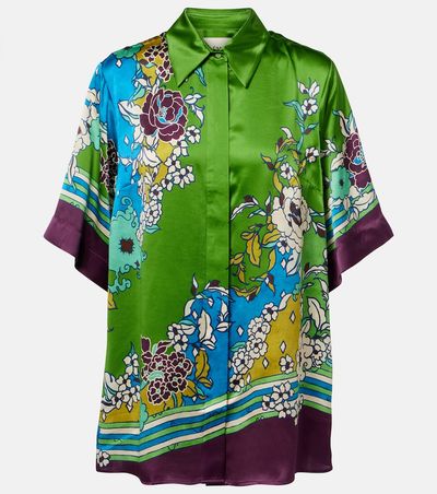Alemais AlÃ©mais Nanci printen silk satin shirt