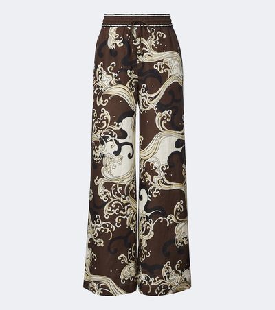 Alemais Alémais Otis printed linen wide-leg pants