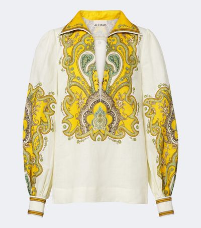 Alemais Alémais Porter printed linen blouse