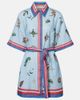 Alemais Alémais Printed belted linen shirt dress - 1