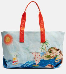 Alemais AlÃ©mais Printed cotton canvas tote bag