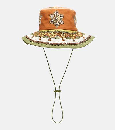 Alemais AlÃ©mais Printed cotton fedora