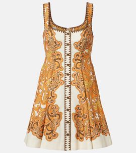 Alemais Alémais Printed linen and cotton minidress