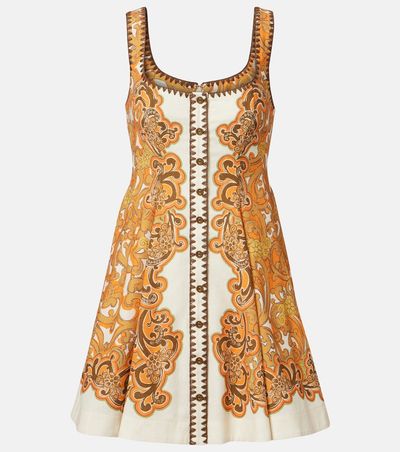 Alemais Alémais Printed linen and cotton minidress