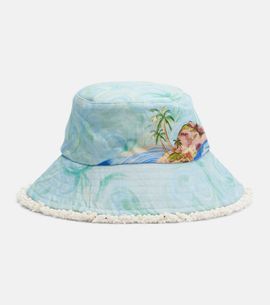 Alemais AlÃ©mais Printed linen bucket hat